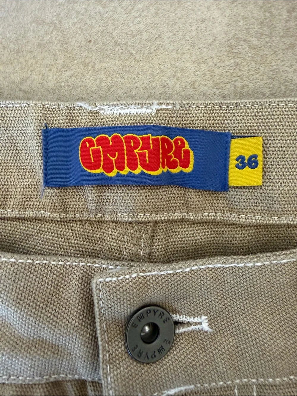 Empyre Double Knee Khaki Canvas Skate Pants